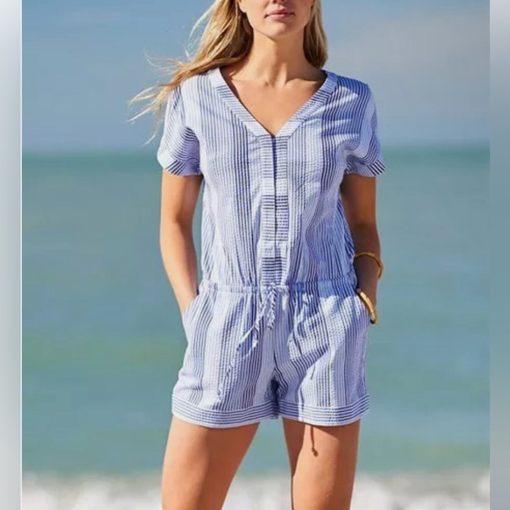 Vineyard vines seersucker romper